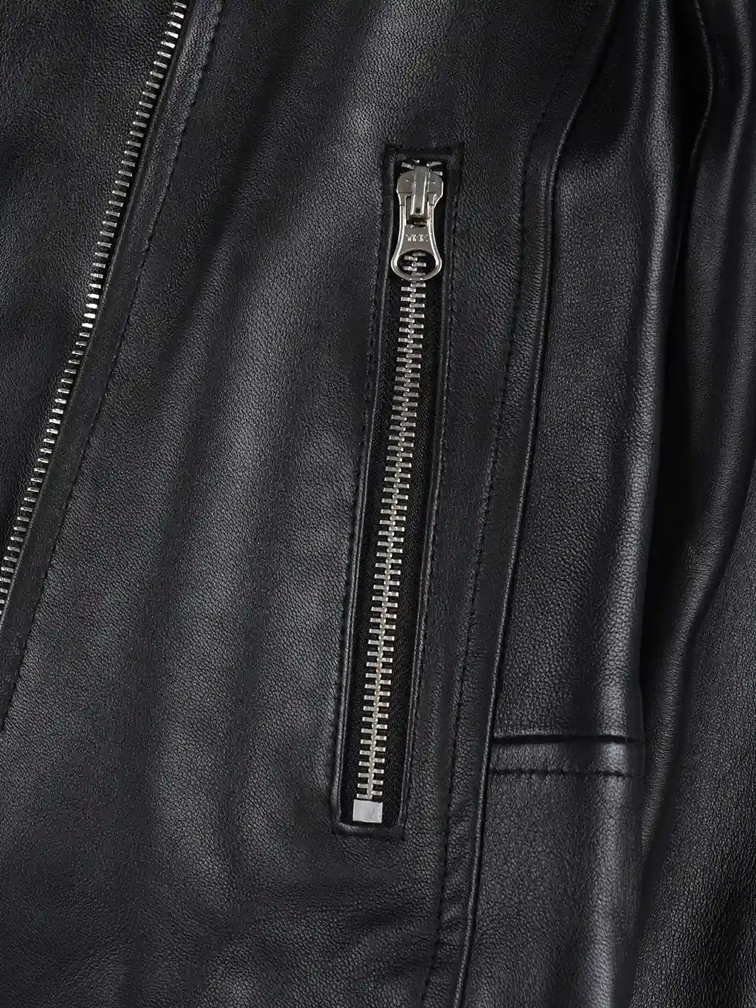 Kirsten Women's Black Asymmetrical Leather Biker Style Jacket