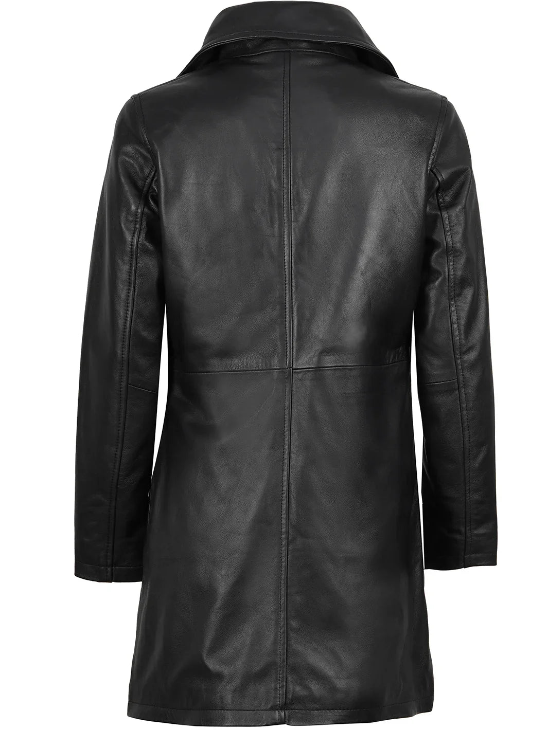 Winchester Womens Black Leather 3 4 Length Car Coat