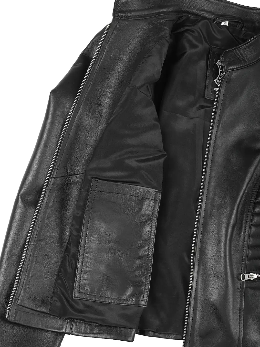 Rachel Women's Black Cafe Racer Style Leather Jacket