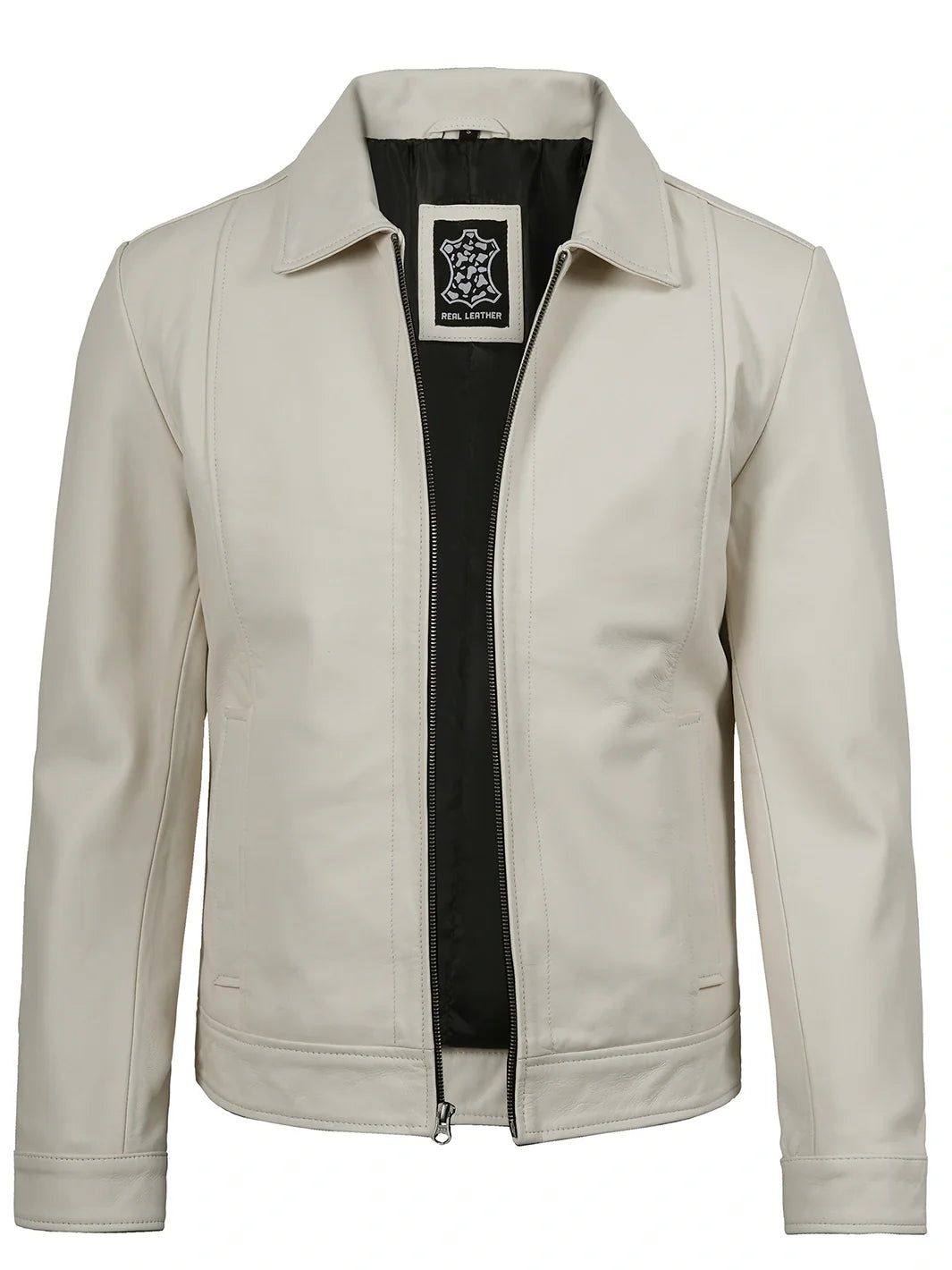 Real Leather Men's Black Harrington Classic Jacket